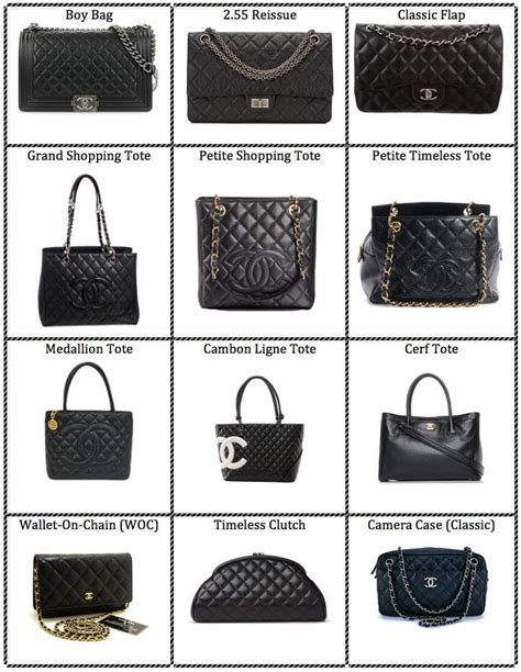 chanel bag types|pictures of chanel bags.